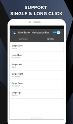 One Button Navigation Bar android App screenshot 1