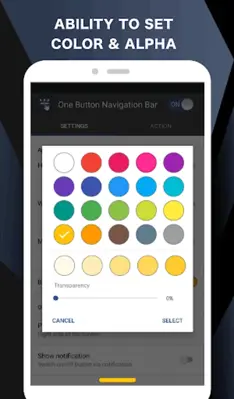 One Button Navigation Bar android App screenshot 2