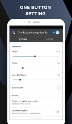 One Button Navigation Bar android App screenshot 3